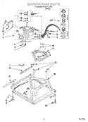 MACHINE BASE Diagram and Parts List for RAB2121JW0  Roper Washer