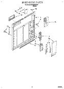 INNER DOOR Diagram and Parts List for DU800CWDB1  Whirlpool Dishwasher