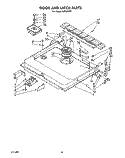 DOOR AND LATCH Diagram and Parts List for KUDS220T1  KitchenAid Dishwasher