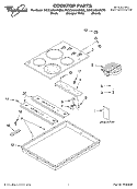 SECTION Diagram and Parts List for RCC3024KT0  Whirlpool Cooktop