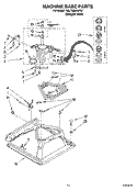 MACHINE BASE PARTS Diagram and Parts List for 7MLTG8234PQ1  Whirlpool Washer Dryer Combo