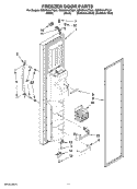 FREEZER DOOR PARTS Diagram and Parts List for GD5RHAXTL01  Whirlpool Refrigerator