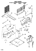 UNIT PARTS Diagram and Parts List for ET1FHTXMQ01  Whirlpool Refrigerator