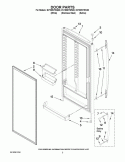 DOOR PARTS Diagram and Parts List for EV188NYWQ00  Whirlpool Freezer