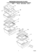 REFRIGERATOR SHELF PARTS Diagram and Parts List for KSRD22FKBL03  KitchenAid Refrigerator