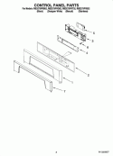 CONTROL PANEL PARTS Diagram and Parts List for RBD275PRQ02  Whirlpool Wall Oven