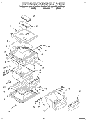 REFRIGERATOR SHELF Diagram and Parts List for KSRP25QDWH02  KitchenAid Refrigerator