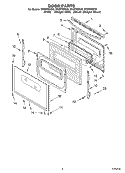 DOOR, OPTIONAL Diagram and Parts List for SF357PEKW0  Whirlpool Range