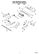 TOP VENTING PARTS, OPTIONAL PARTS Diagram and Parts List for KEBC141KWH05  KitchenAid Wall Oven