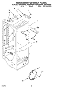 REFRIGERATOR LINER Diagram and Parts List for 7GD27DIXHS01  Whirlpool Refrigerator