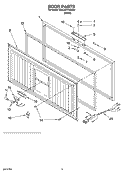 DOOR PARTS Diagram and Parts List for EHL151FXRQ00  Whirlpool Freezer