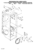 REFRIGERATOR LINER PARTS Diagram and Parts List for KSRG25FTBL01  KitchenAid Refrigerator