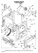 CABINET PARTS Diagram and Parts List for MGD5640TQ0  Maytag Dryer