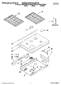 Part Location Diagram of WP9761555SD Whirlpool Burner Grate - Satin Cumberland