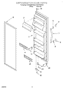 REFRIGERATOR DOOR Diagram and Parts List for ED22GWXFW03  Whirlpool Refrigerator