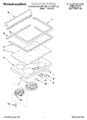 COOKTOP Diagram and Parts List for KERC507YAL5  KitchenAid Range