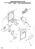 DISPENSER FRONT PARTS Diagram and Parts List for GS6SHAXMT00  Whirlpool Refrigerator