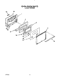 OVEN DOOR Diagram and Parts List for FES375VX0  Whirlpool Range