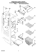 FREEZER LINER PARTS Diagram and Parts List for ES5LHAXSA02  Whirlpool Refrigerator