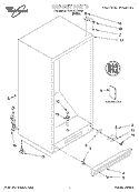 CABINET, LITERATURE Diagram and Parts List for EV120FXGW02  Whirlpool Freezer