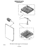 DISHRACK Diagram and Parts List for SHU30141  Whirlpool Dishwasher