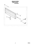 DOOR PARTS Diagram and Parts List for IOR14XRD0  Inglis Microwave