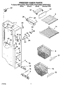 FREEZER LINER PARTS Diagram and Parts List for GD5NHAXMQ00  Whirlpool Refrigerator