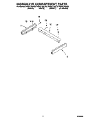 MICROWAVE COMPARTMENT PARTS Diagram and Parts List for YKBHC109JB0  KitchenAid Microwave Oven Combo