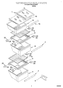 REFRIGERATOR SHELF Diagram and Parts List for SS25AEXHW01  Whirlpool Refrigerator