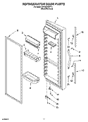 REFRIGERATOR DOOR PARTS Diagram and Parts List for KSRJ22IMST10  KitchenAid Refrigerator
