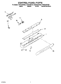 CONTROL PANEL Diagram and Parts List for KSSS48QKT00  KitchenAid Refrigerator