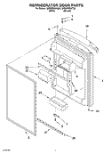 REFRIGERATOR DOOR Diagram and Parts List for GR9SHMXKT00  Whirlpool Refrigerator