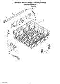 UPPER RACK AND TRACK PARTS Diagram and Parts List for KUDL03ITSS0  KitchenAid Dishwasher