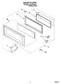 DOOR PARTS Diagram and Parts List for MH2155XPS0  Whirlpool Microwave