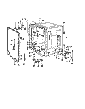 DETERGENT CUP Diagram and Parts List for 8565L10  Roper Dishwasher