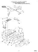 CONTROL PANEL Diagram and Parts List for GI1500XHB1  Whirlpool Ice Maker