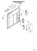 INNER DOOR PARTS Diagram and Parts List for TUD4700MQ0  Estate Dishwasher