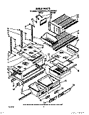 SHELF, OPTIONAL Diagram and Parts List for ET25DMXWN01  Whirlpool Refrigerator