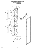 FREEZER DOOR PARTS Diagram and Parts List for 5ED2FHKXRL03  Whirlpool Refrigerator