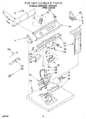 SECTION Diagram and Parts List for LEP6848AW2  Whirlpool Dryer