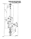 BRAKE AND DRIVE TUBE Diagram and Parts List for LLT7144BN0  Whirlpool Washer