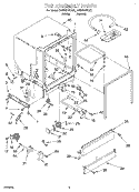 TUB ASSEMBLY Diagram and Parts List for DU890DWGQ2  Whirlpool Dishwasher