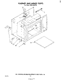 CABINET AND HINGE Diagram and Parts List for RM973BXPT0  Whirlpool Microwave Oven Combo
