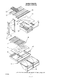 SHELF Diagram and Parts List for ET18AKXTW00  Whirlpool Refrigerator
