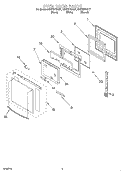 OVEN DOOR Diagram and Parts List for RS675PXGT7  Whirlpool Range