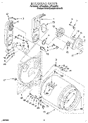 BULKHEAD Diagram and Parts List for LGT6638DZ0  Whirlpool Dryer