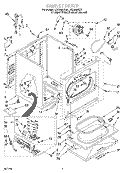 CABINET Diagram and Parts List for LGC8858EQ0  Whirlpool Dryer