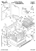 OVEN Diagram and Parts List for RS696PXBB1  Whirlpool Range