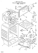 LINER Diagram and Parts List for RT18AKXEN00  Roper Refrigerator