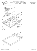 COOKTOP Diagram and Parts List for RS675PXGB0  Whirlpool Range